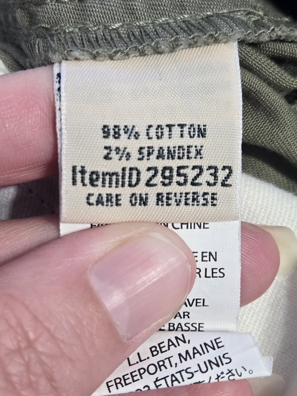 L.L.Bean Favorite Fit Olive Green Cargo Pants Women’s 16 Petite - Picture 4 of 7